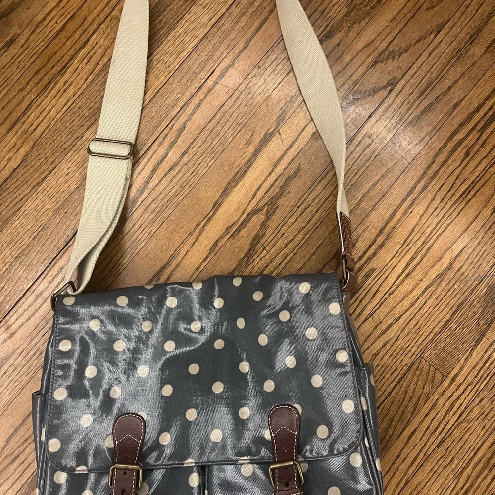 Cath Kidston Gray Polka Dot Crossbody Bag
